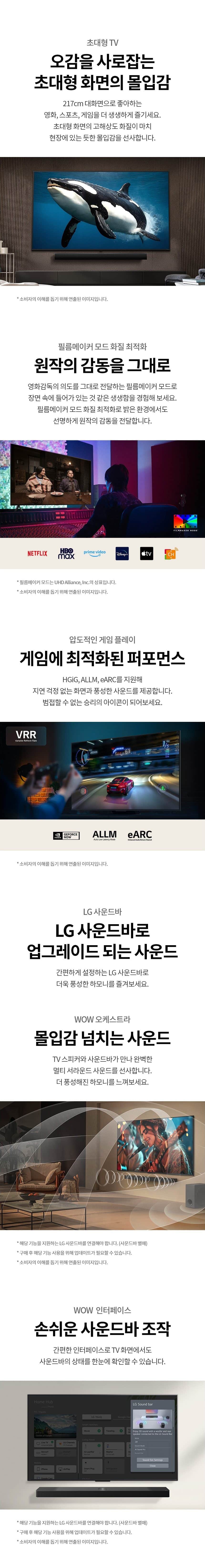 LG 나노셀 TV 86인치 86NANO90AK 상세
