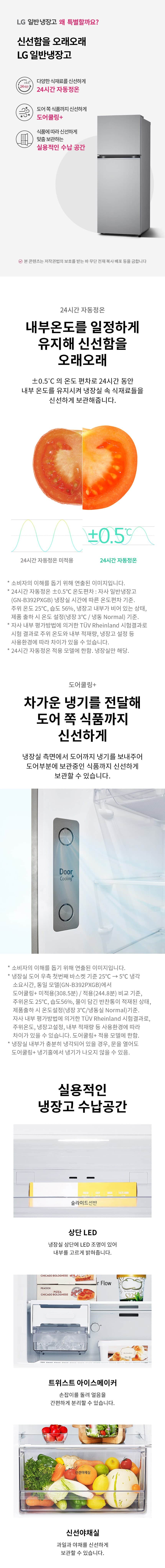 LG 일반냉장고 317L B312S31 상세