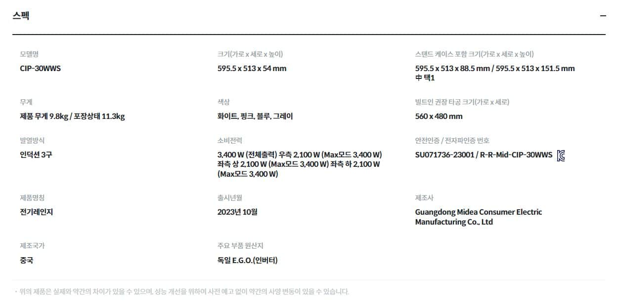 W 인덕션 (3구) CIP-30W 상세