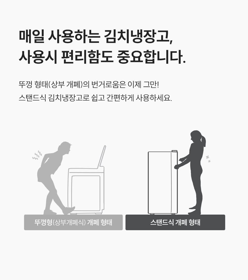 쿠쿠 미식 컬렉션 김치냉장고 스탠드형 118L 유광 CKR-BFFD1230GEG 상세