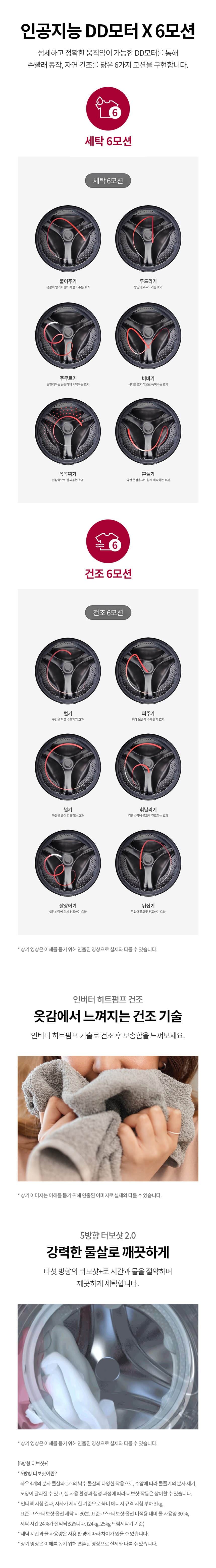 LG 트롬 오브제컬렉션 워시콤보 + 키높이 수납함 세탁 25kg / 건조15kg (자동세제X) FH25GSGF 상세