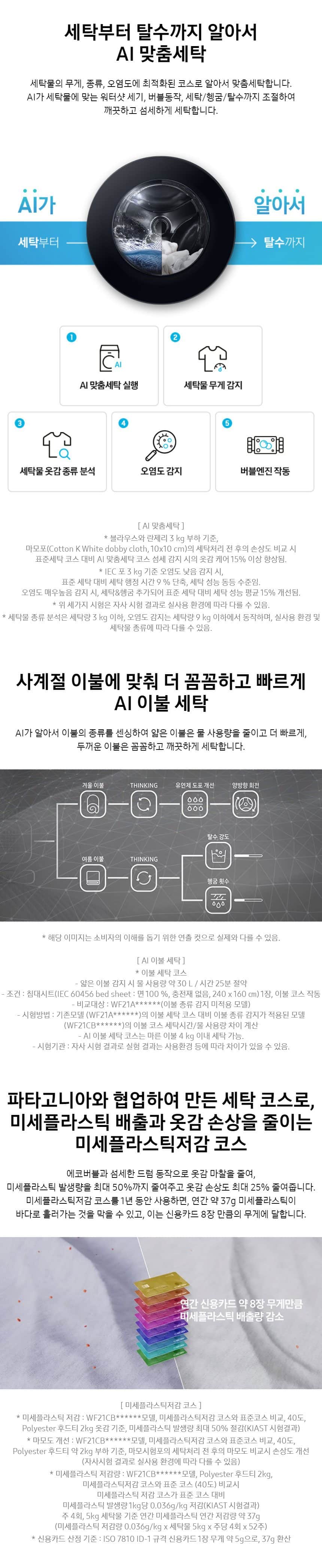 BESPOKE 그랑데 세탁기 AI 21kg HSWG21SW0E 상세