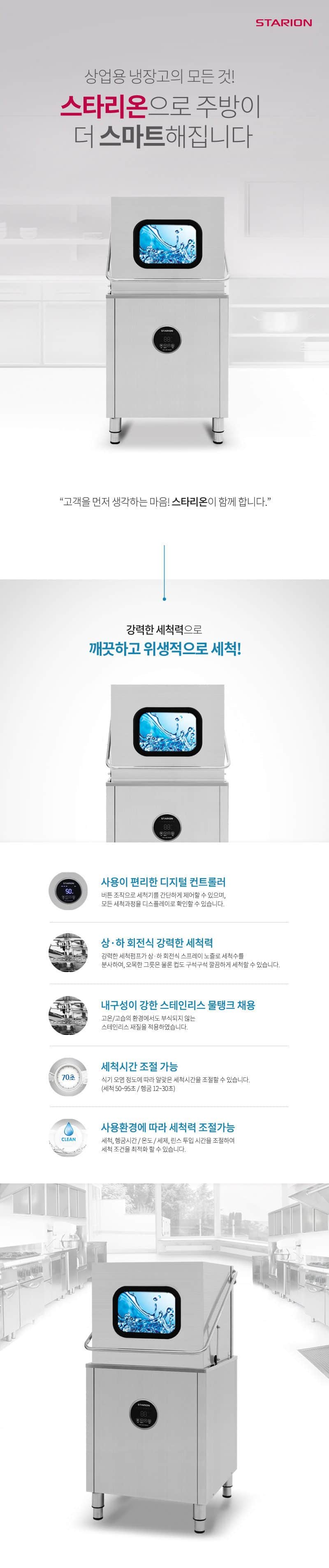업소용 스마트 식기세척기 SW-S65H 상세