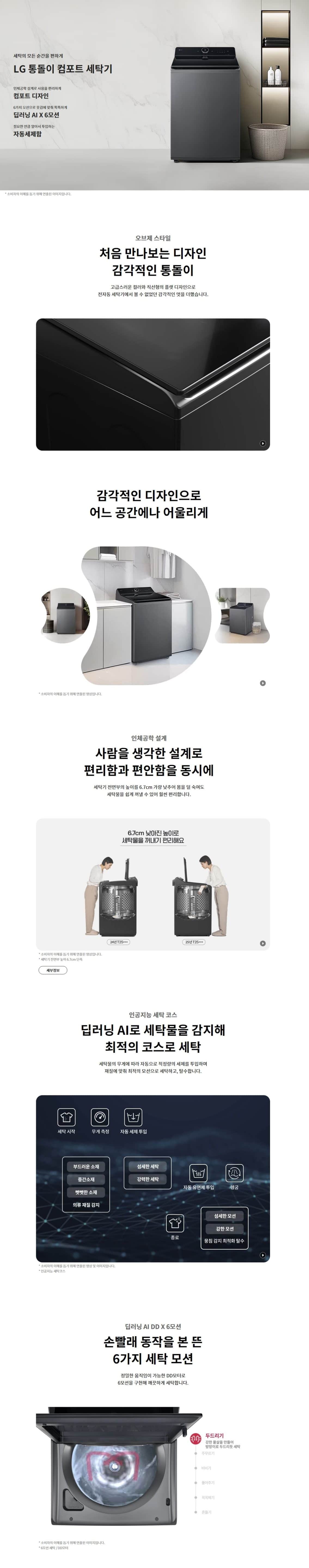 LG 통돌이 컴포트 세탁기 25kg TA25GZ9 상세