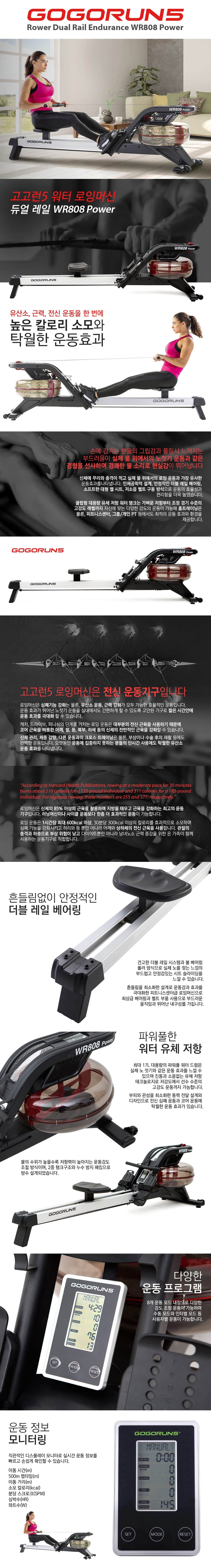 로잉머신 듀얼레일 WR808 상세
