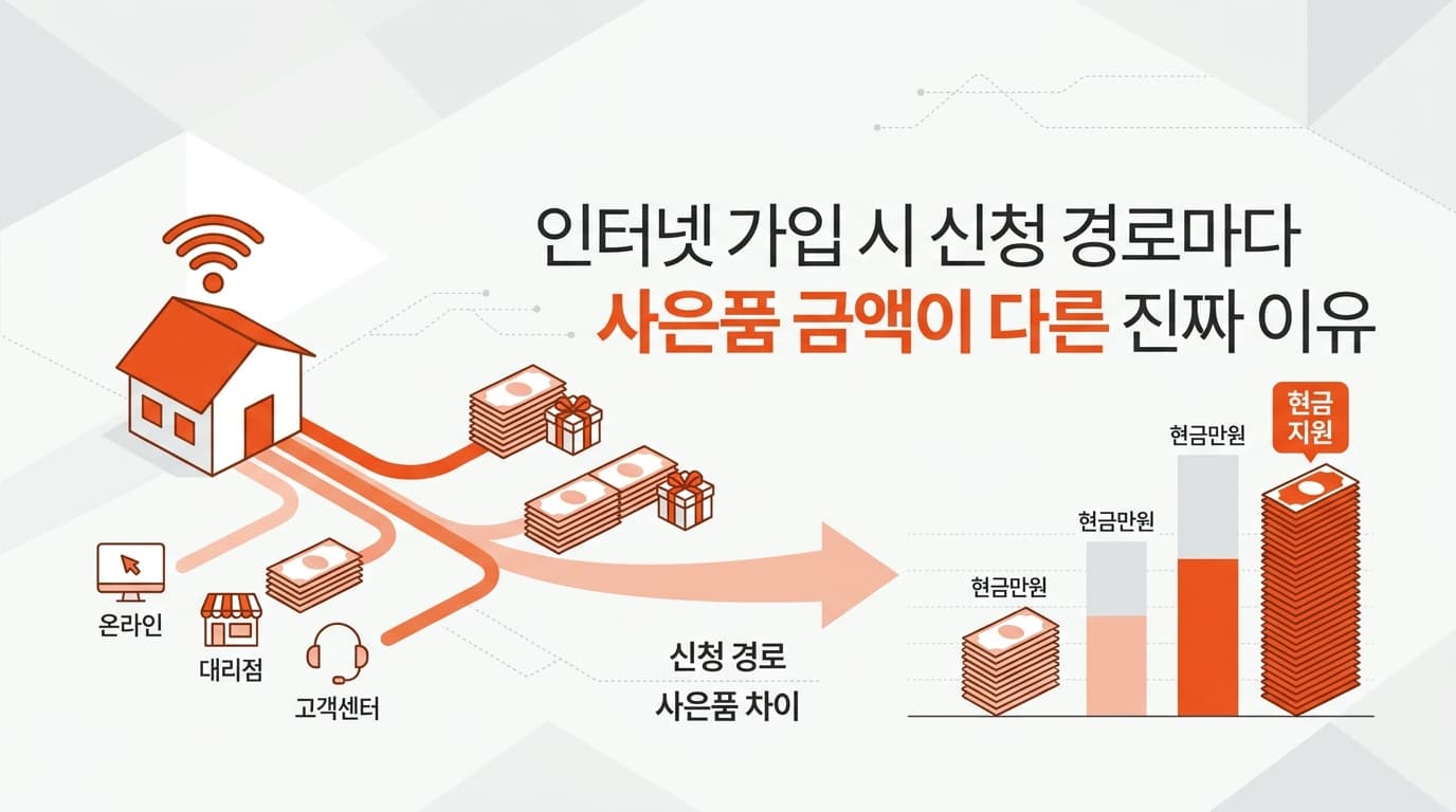 인터넷 가입 시 신청 경로마다 사은품 금액이 다른 진짜 이유