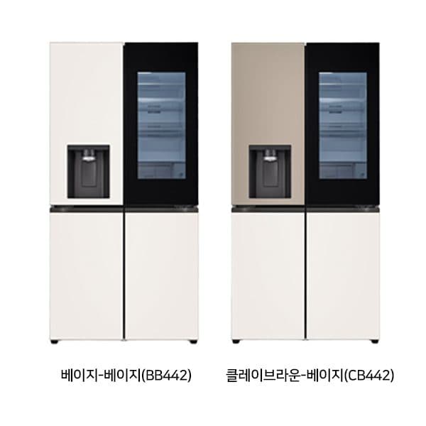 LG 디오스 오브제컬렉션 STEM 얼음정수냉장고 노크온 매직스페이스 820L J825G