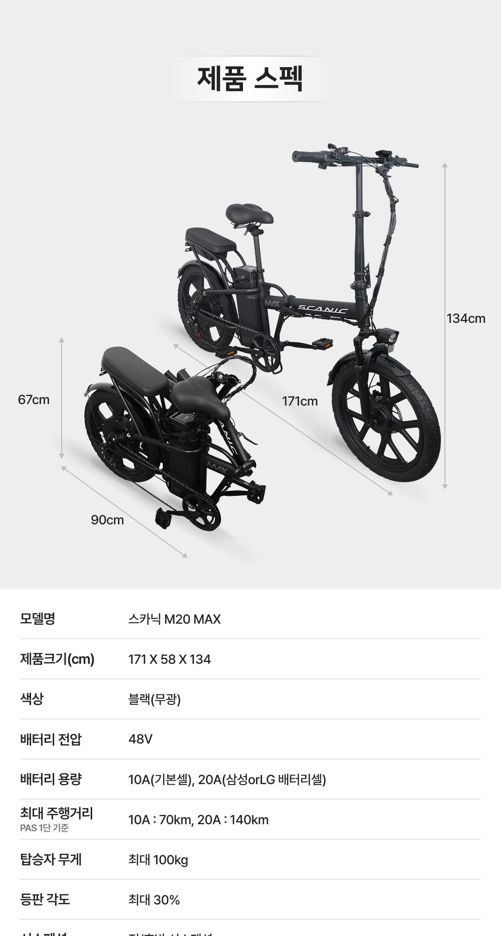 스카닉 M20 MAX 20Ah 상세