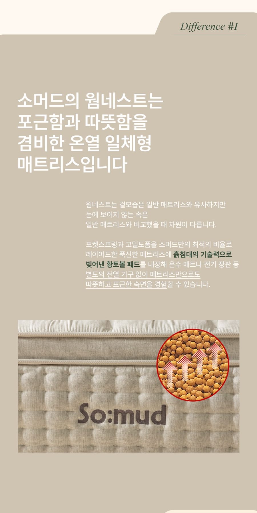 드림 흙 온열 매트리스 퀸 Q 상세