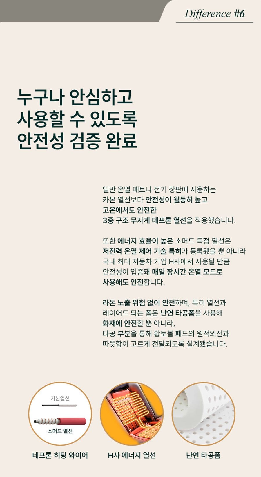 드림 흙 온열 매트리스 퀸 Q 상세