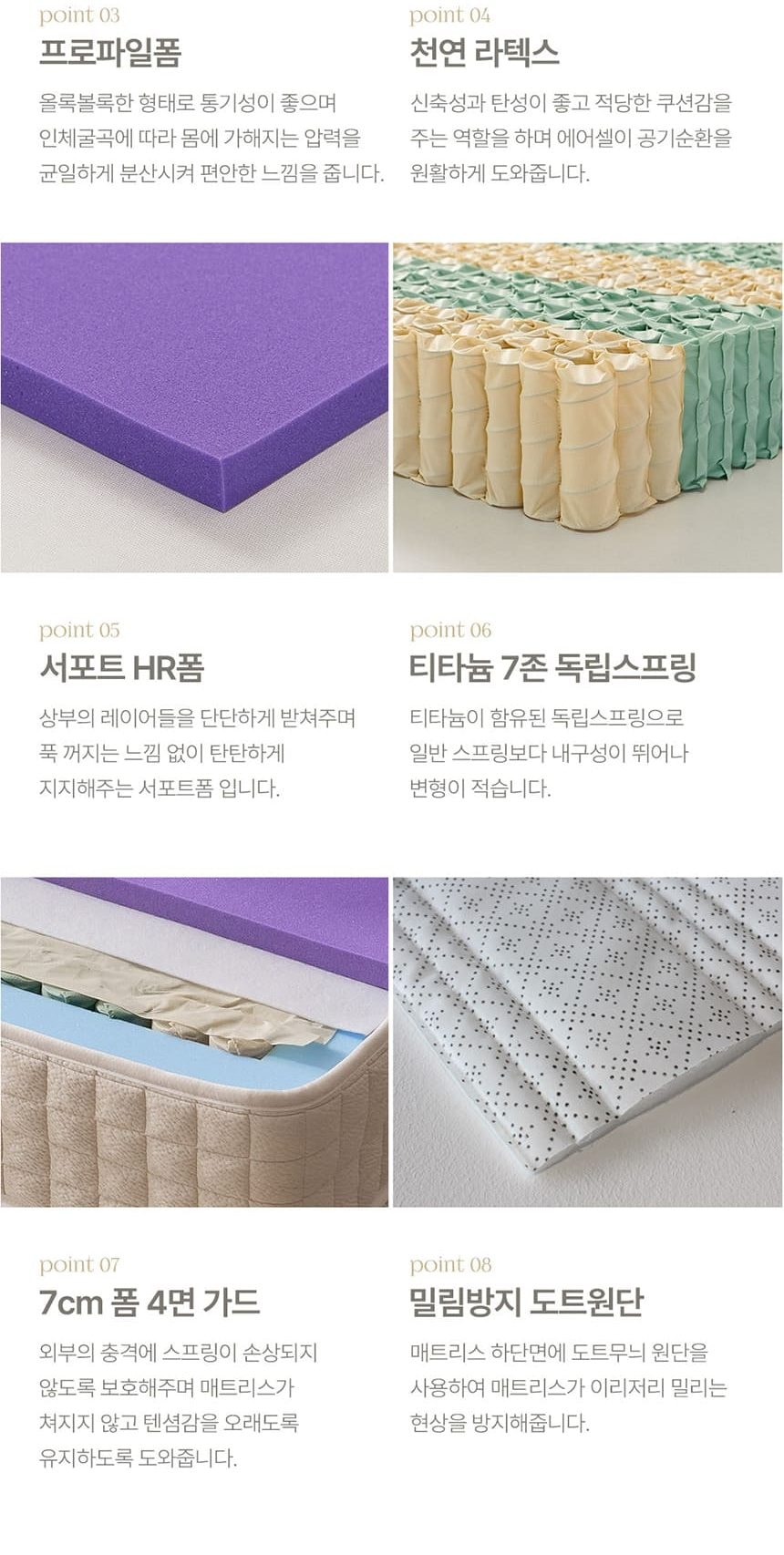 라르테 프리미엄 침대 프레임+매트리스+패널 1개 세트 상세
