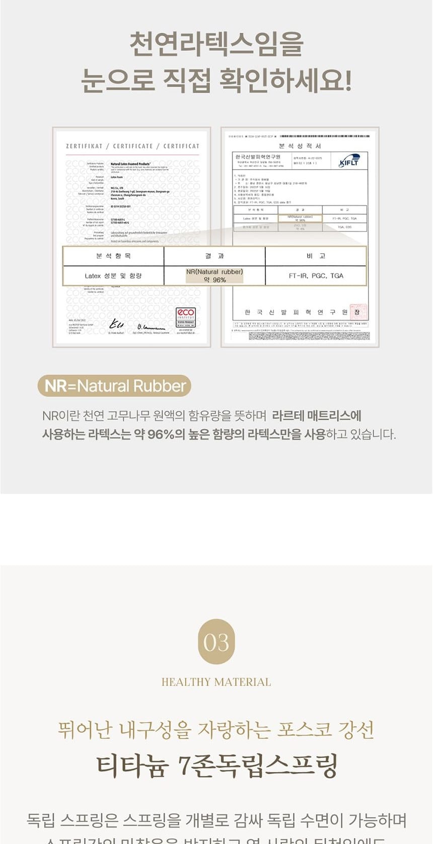 라르테 프리미엄 침대 프레임+매트리스+패널 1개 세트 상세