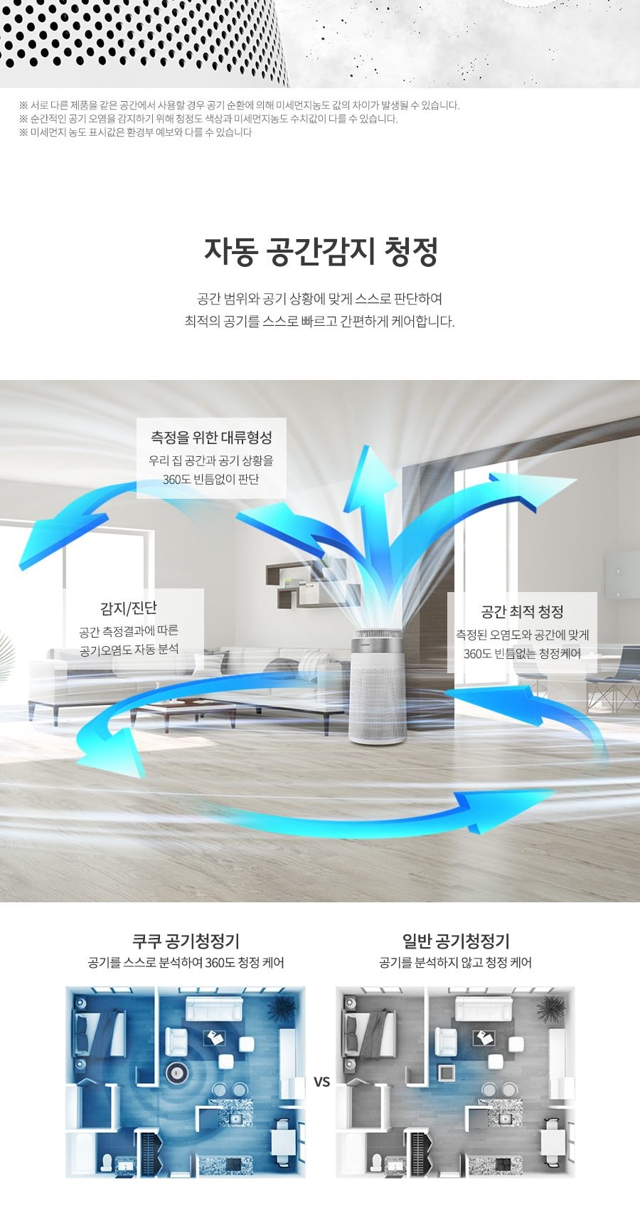 쿠쿠 에어안심 공기청정기 상세