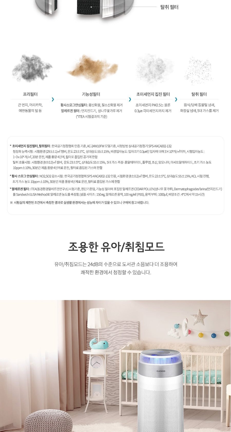 쿠쿠 W8300 공기청정기 상세