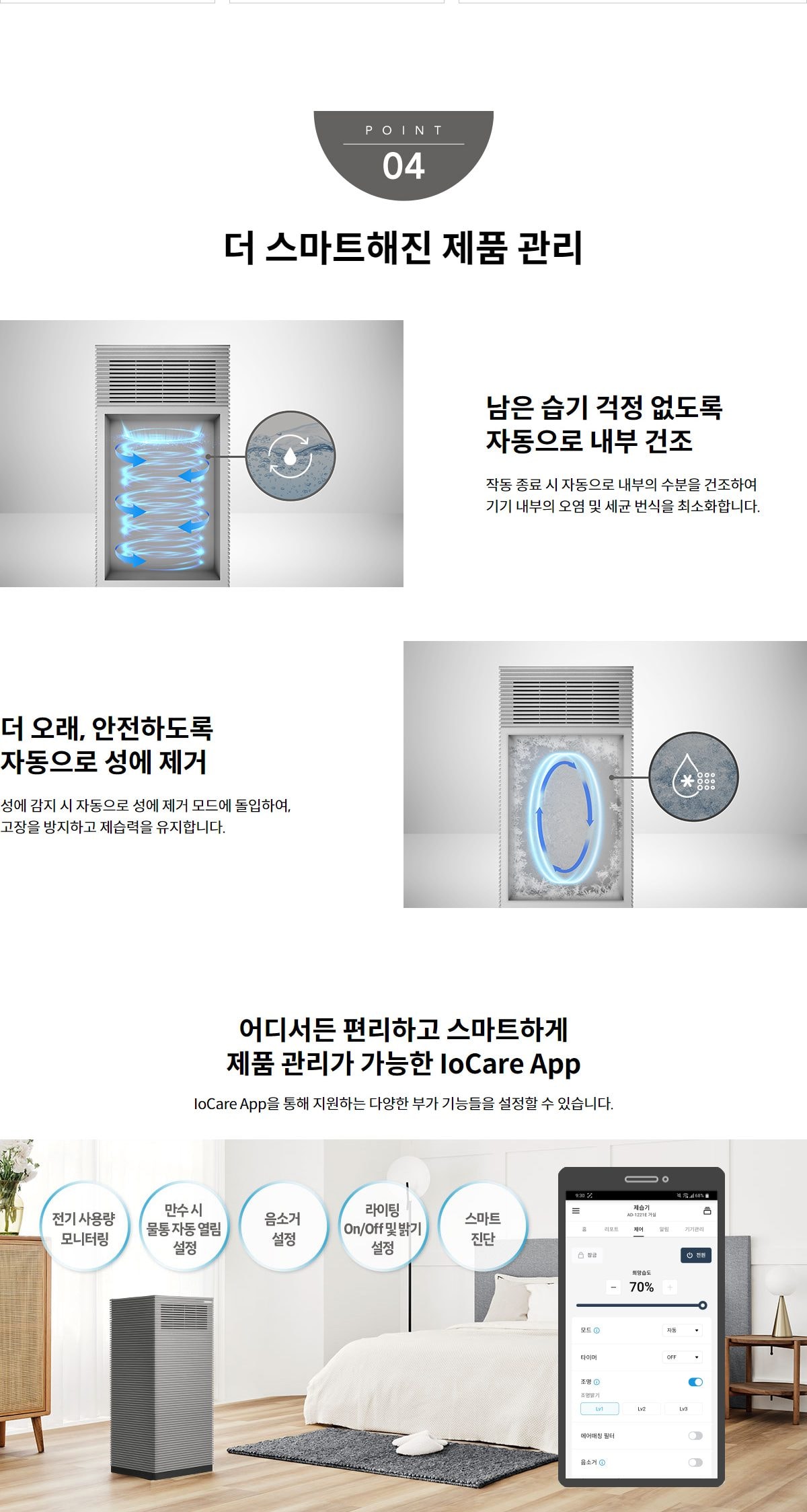 코웨이 노블 제습기 12L 상세