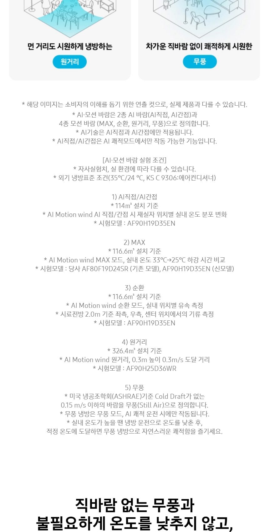 비스포크 AI 무풍콤보 갤러리 프로 2in1 56.9㎡/18.7㎡ 상세