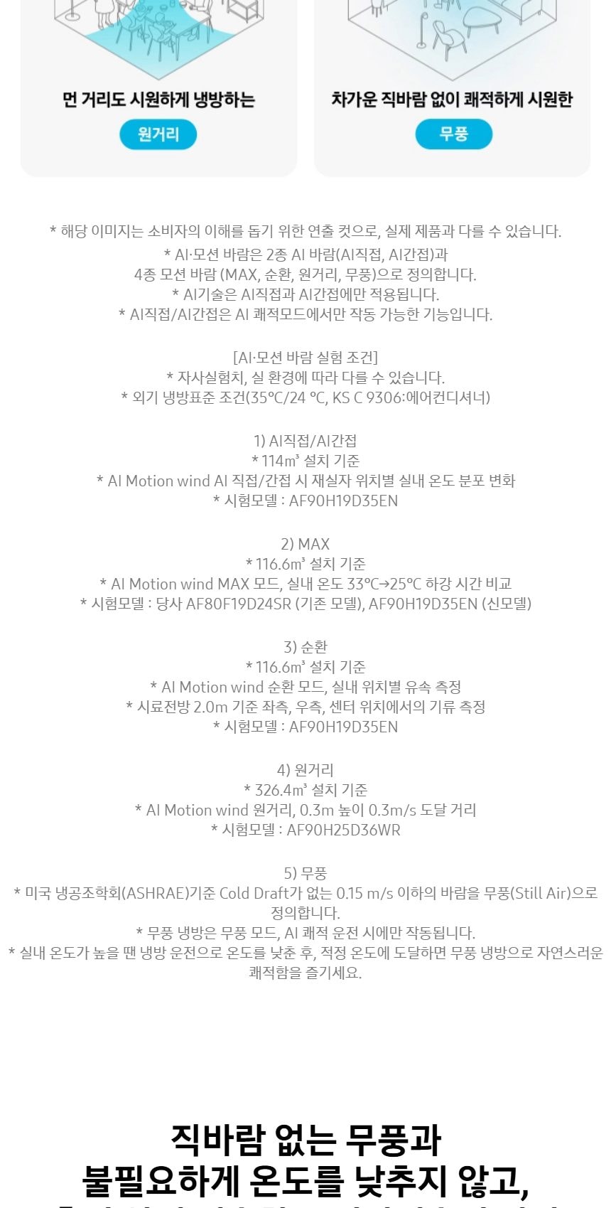 비스포크 AI 무풍콤보 갤러리 프로 2in1 56.9㎡/18.7㎡ 상세