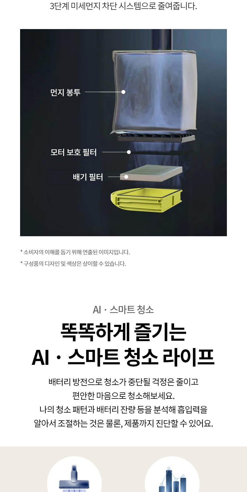 LG 코드제로 AI 오브제컬렉션 A9 흡입+스팀 물걸레 상세