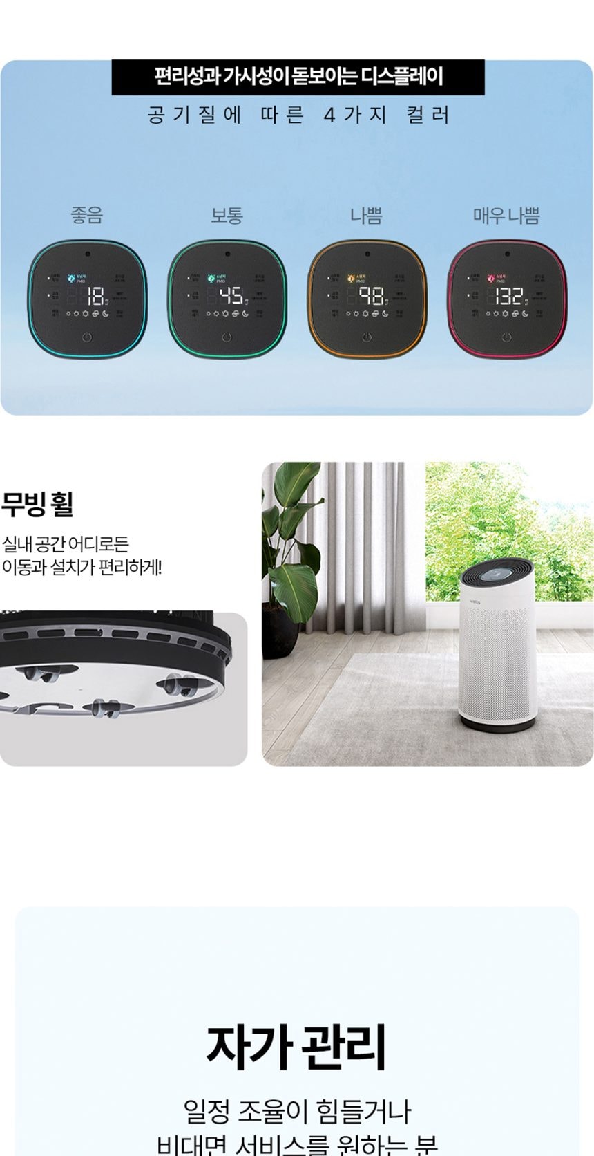 웰스 공기청정기 토네이도 112㎡(34평)형 상세