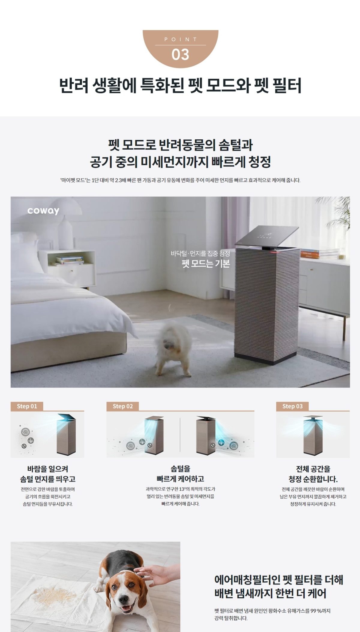 코웨이 노블 공기청정기2 52㎡(16평)형 상세