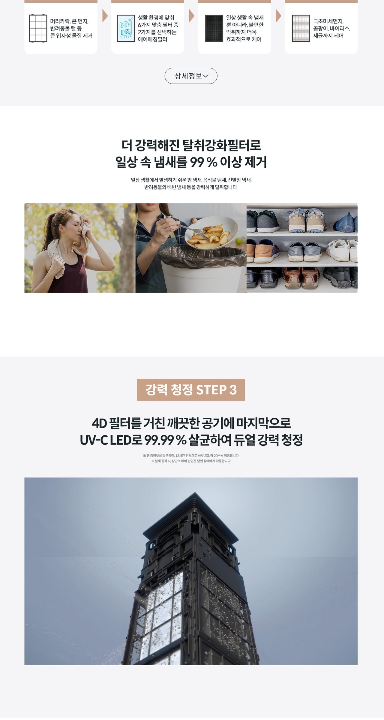 코웨이 노블 공기청정기2 132㎡(40평)형 상세