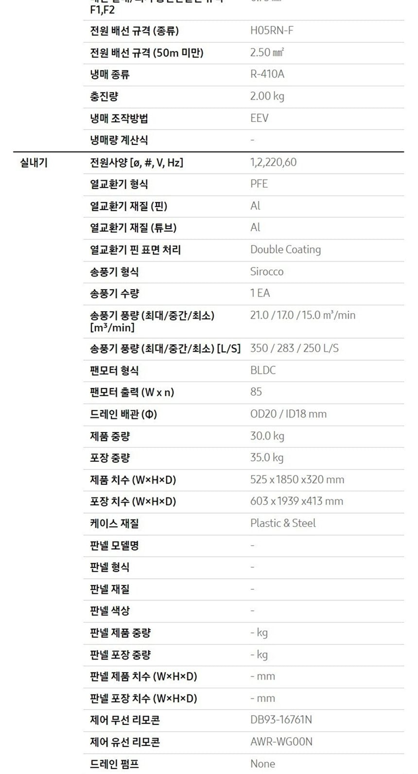 업소용 스탠드 인버터 냉난방기 59㎡(18평)형 상세