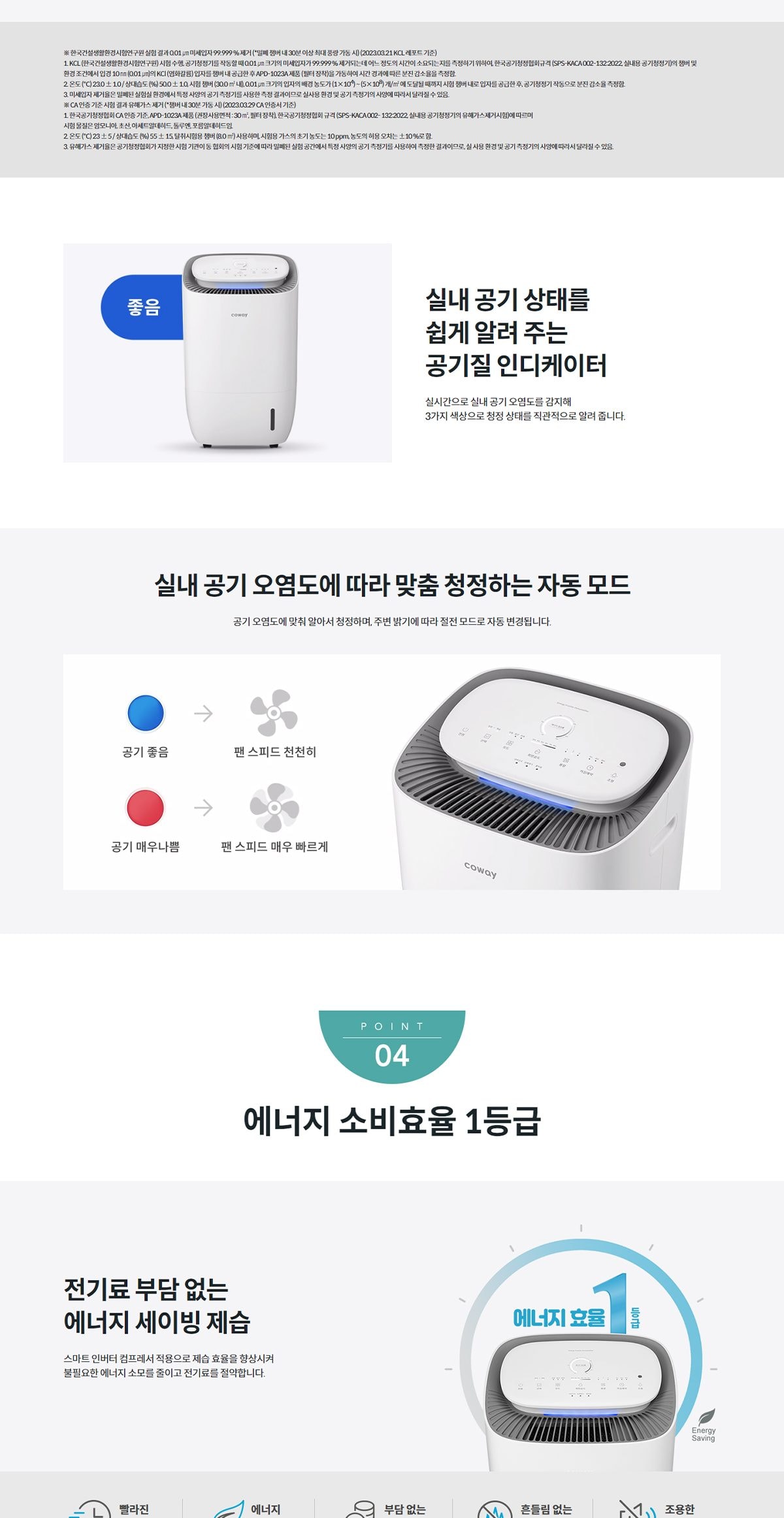 코웨이 듀얼클린 제습공기청정기 상세
