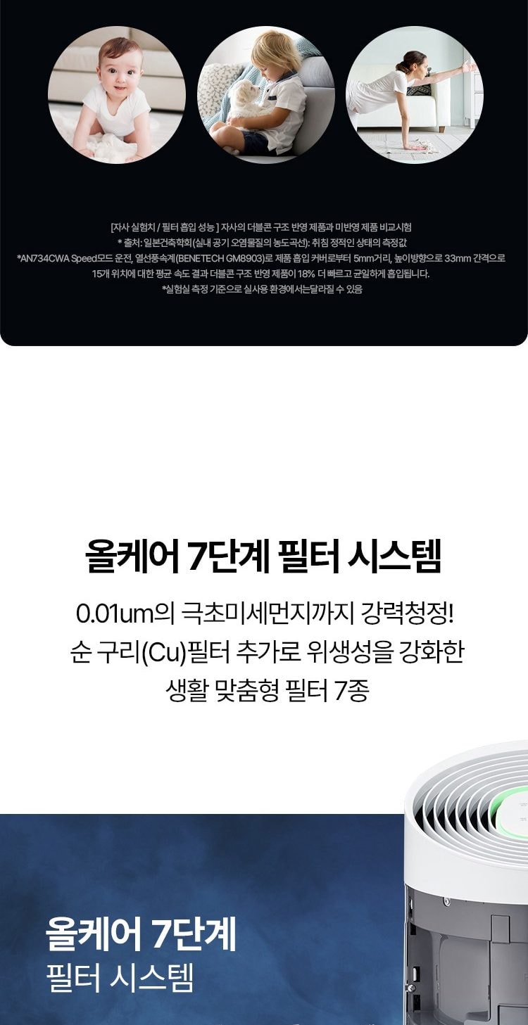 웰스 공기청정기 토네이도 59㎡(18평)형 상세