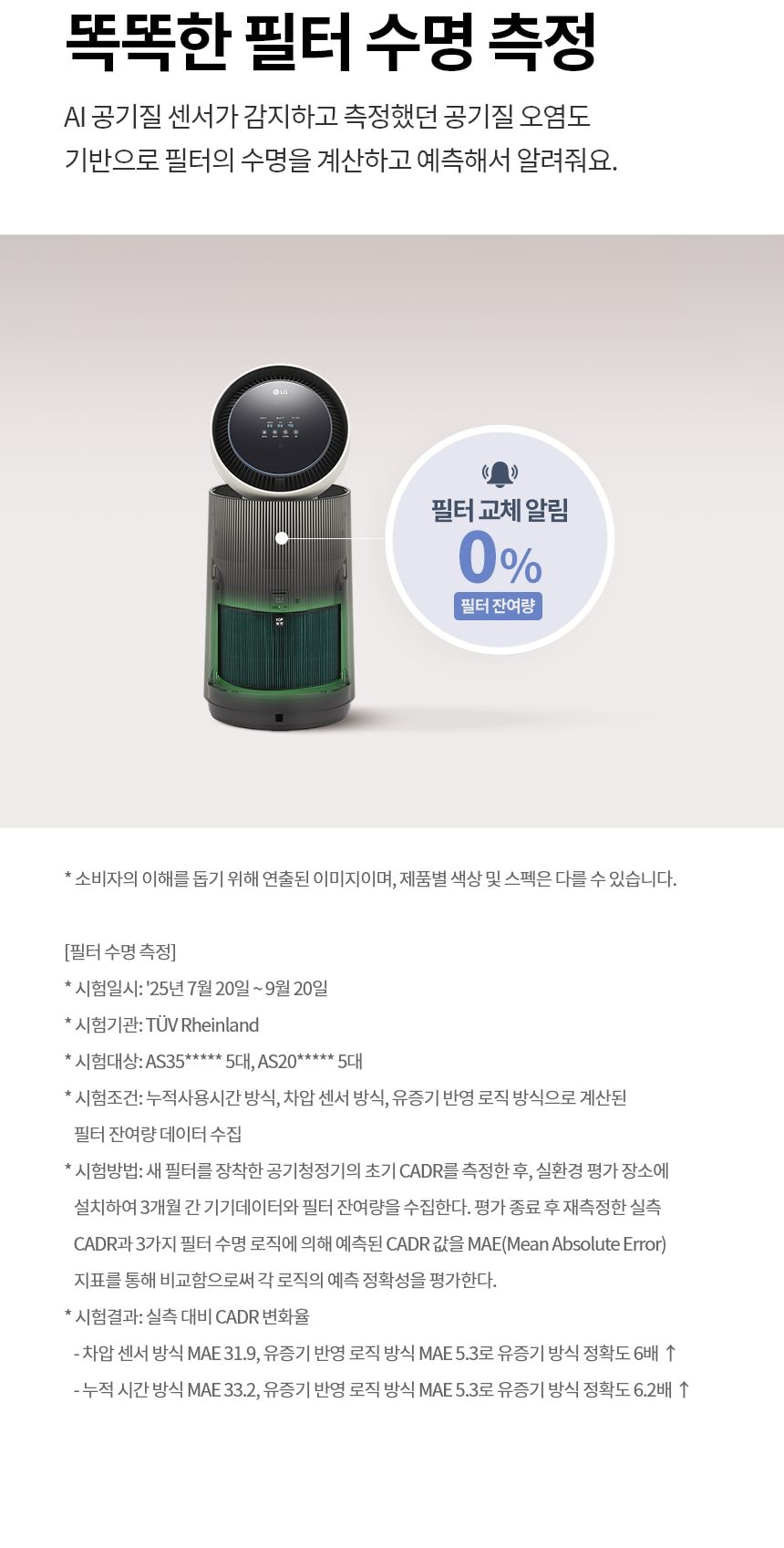 LG 퓨리케어 AI 오브제컬렉션 360˚ 공기청정기 M5 + 무빙휠 세트 (66.0㎡) (분해세척,프리미엄) 상세
