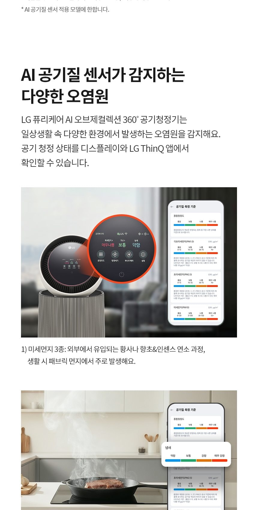 LG 퓨리케어 AI 오브제컬렉션 360˚ 공기청정기 M5 + 무빙휠 세트 (66.0㎡) (분해세척,프리미엄) 상세
