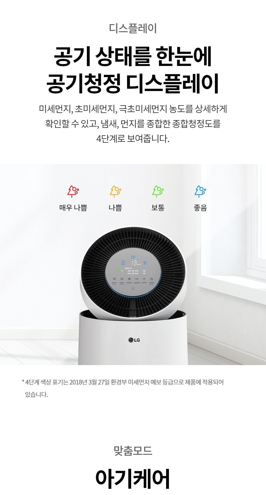 LG 퓨리케어 360˚ 공기청정기 플러스 99㎡(30평) 상세
