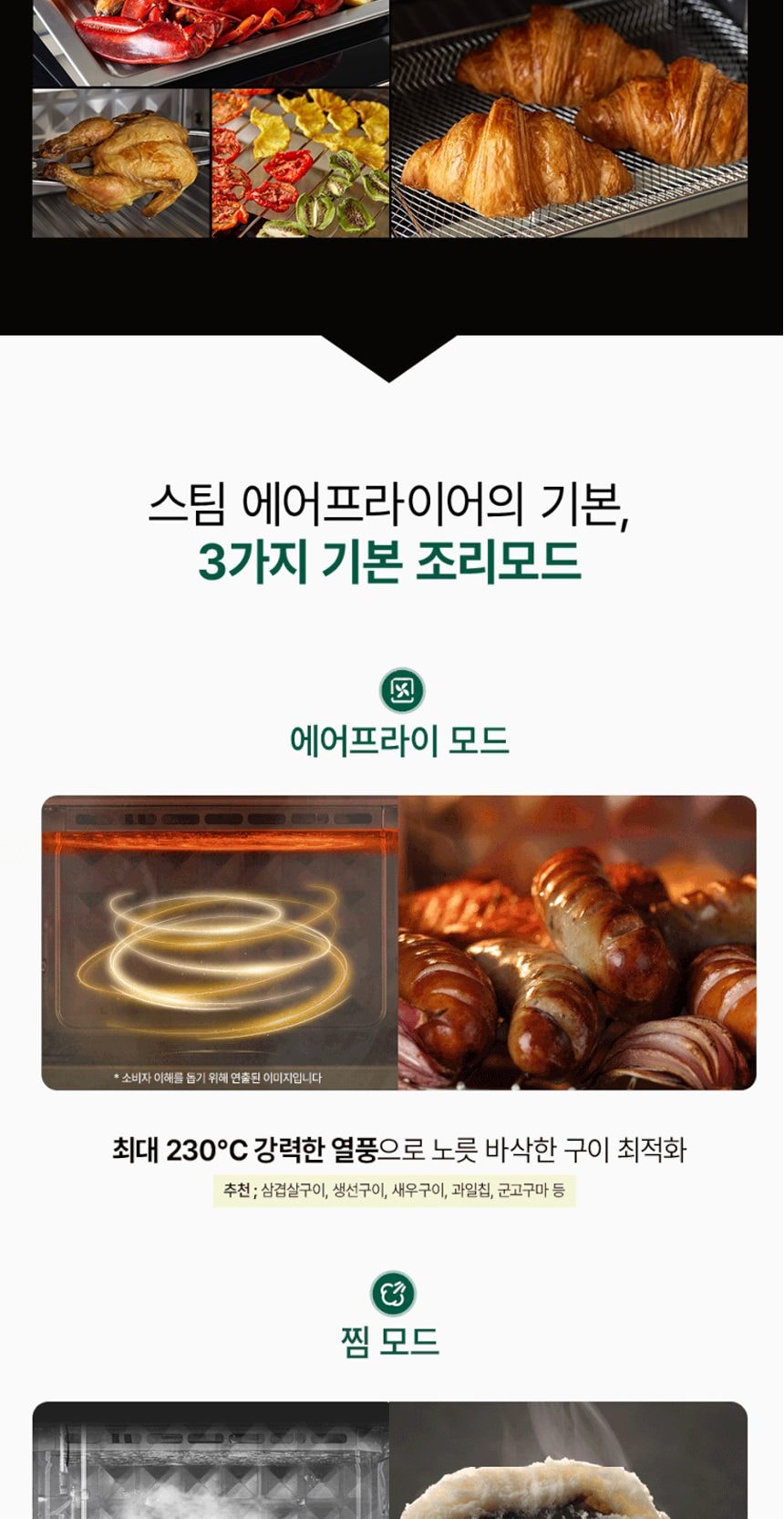 스팀쿡 마스터 듀얼스팀오븐 20L 상세
