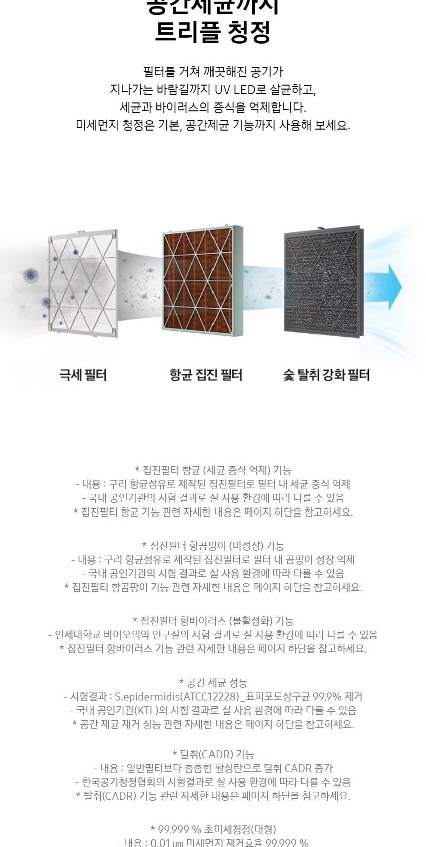 비스포크 큐브 공기청정기 100㎡ (30평) 상세