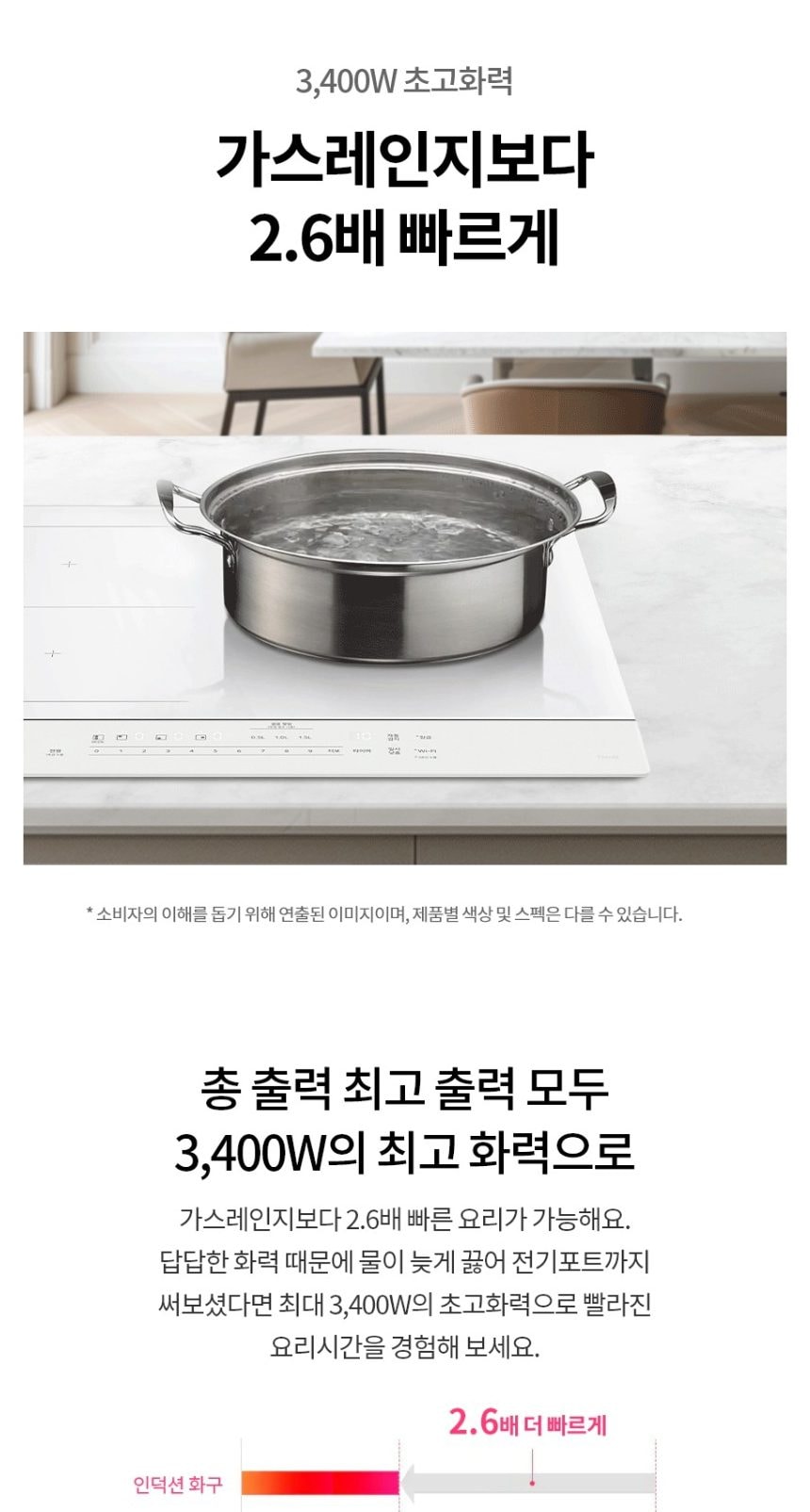 LG 디오스 오브제컬렉션 인덕션 빌트인 (와이드존, 프레임리스) 상세