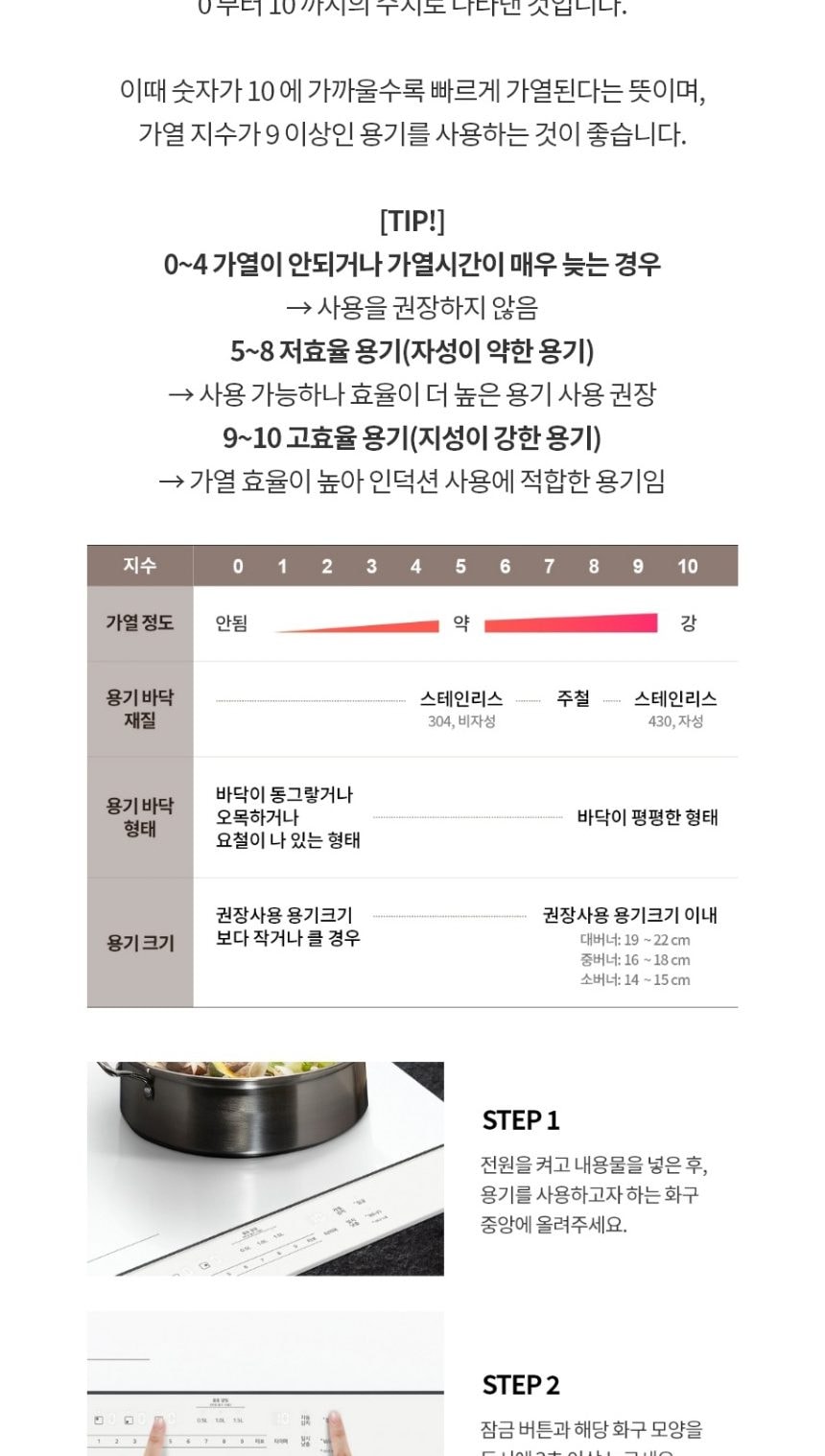 LG 디오스 오브제컬렉션 인덕션 빌트인 (와이드존, 프레임리스) 상세