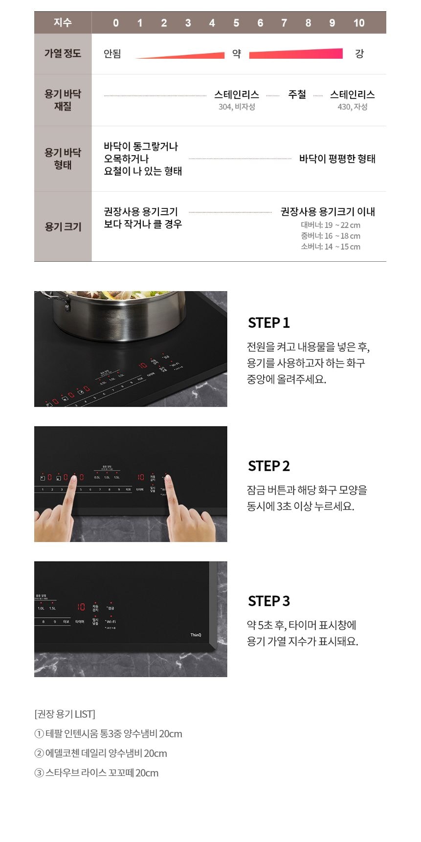 LG 디오스 인덕션 빌트인 상세