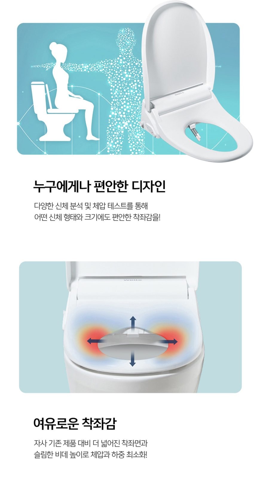 웰스 리모컨 비데클린방수 플러스 상세