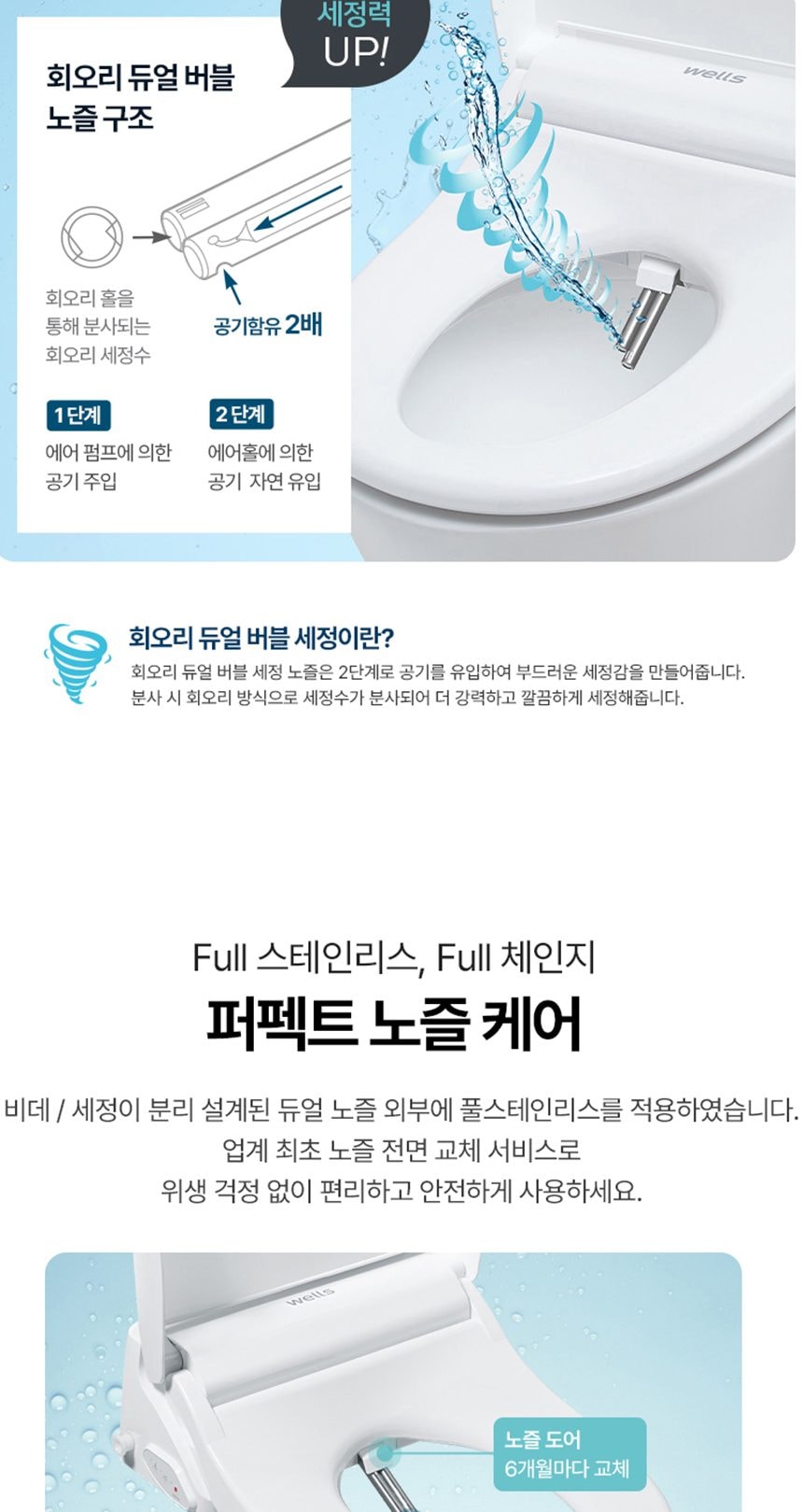 웰스 리모컨 비데 올스텐케어 플러스 상세
