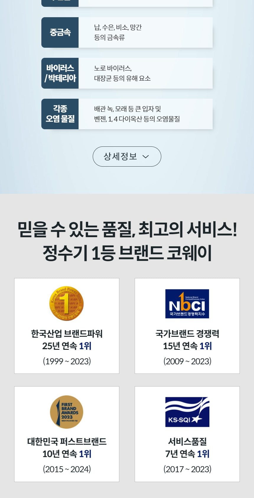 코웨이 워터스탠드 펌프형 정수기2 (냉온정) 상세