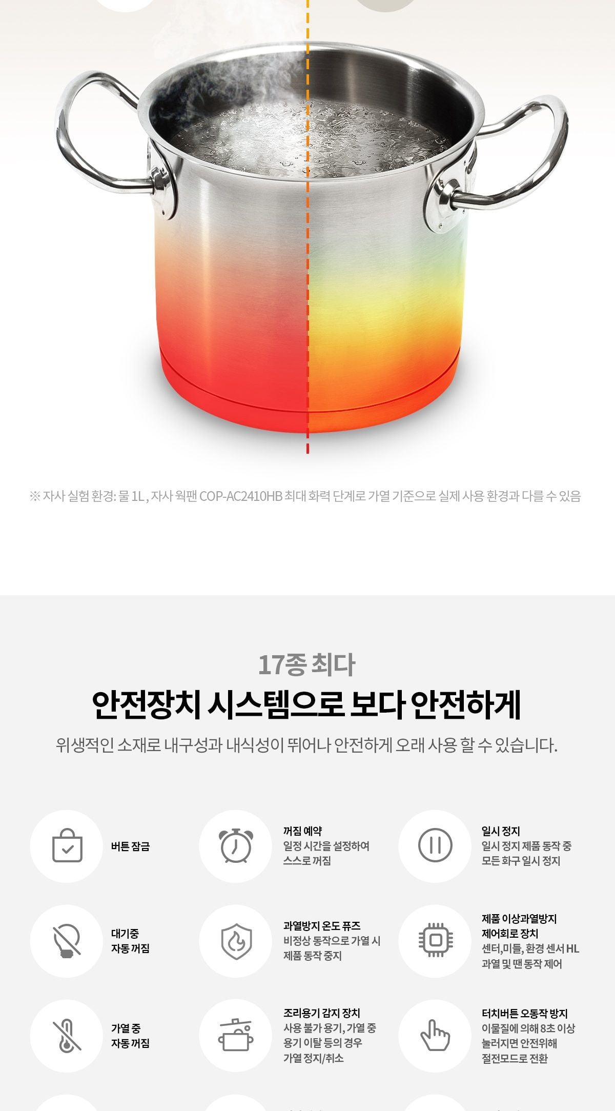 쿠쿠 3구 화이트 셰프스틱 인덕션 레인지 상세