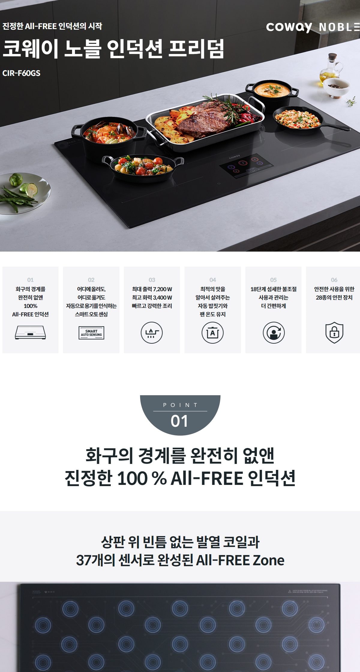 노블 인덕션 프리덤 Wide (최대 출력형) 상세