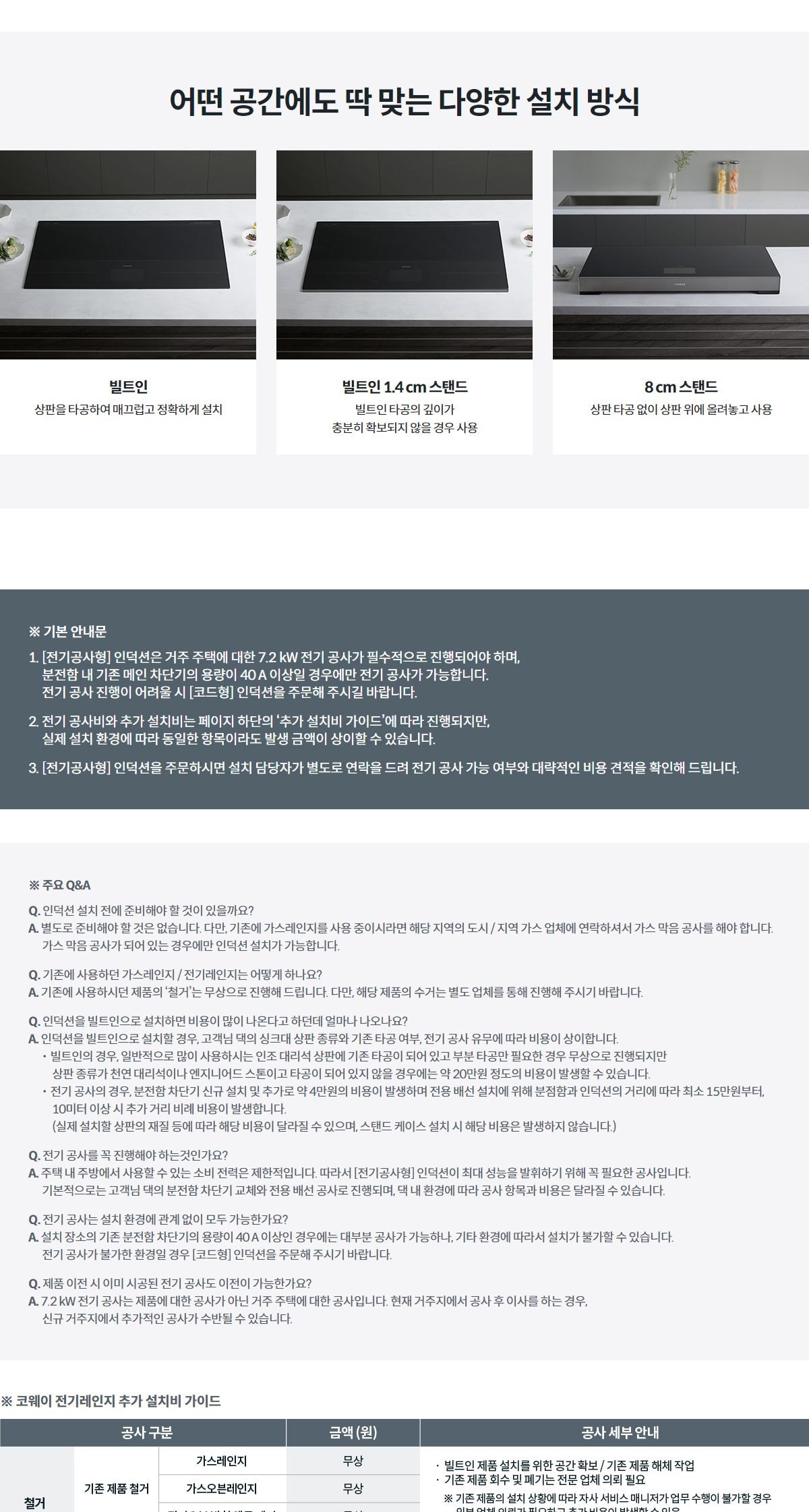 노블 인덕션 프리덤 Wide (최대 출력형) 상세