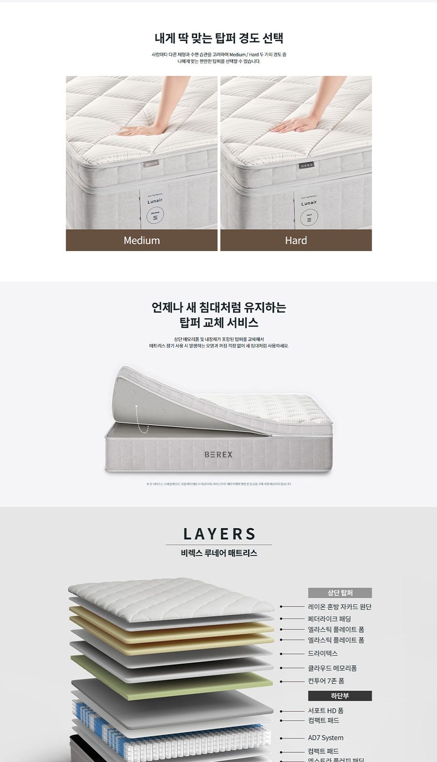 코웨이 BEREX 루네어 매트리스 (라지킹) 상세