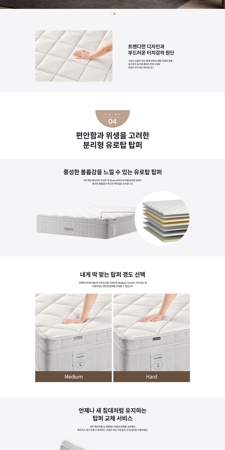 코웨이 BEREX 루네어 매트리스 (슈퍼싱글) 상세