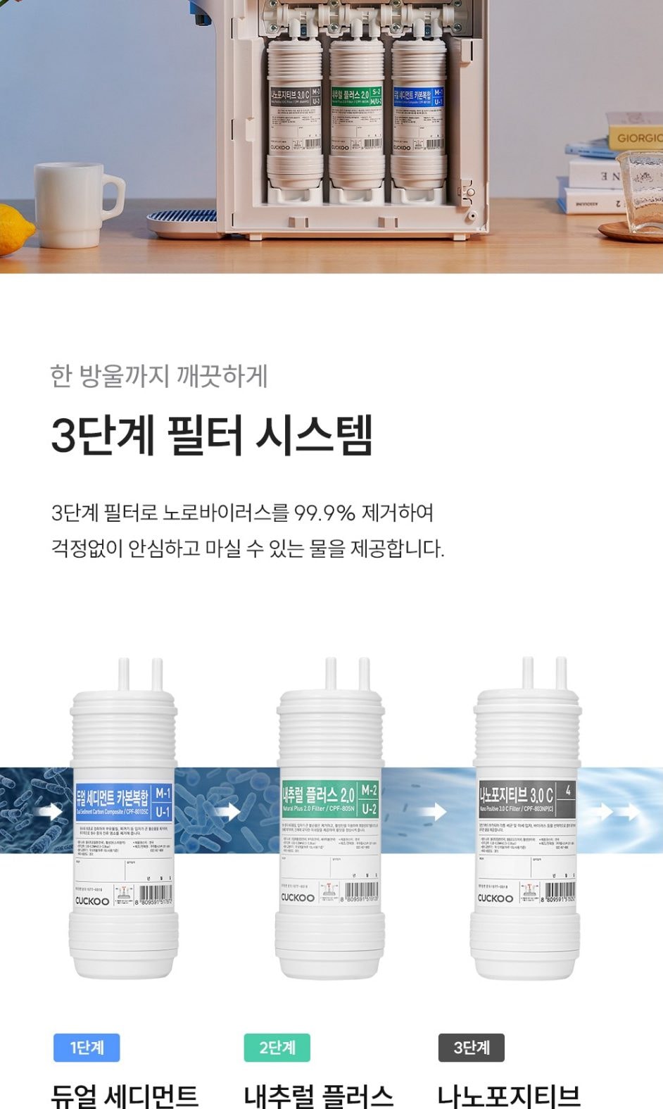 쿠쿠 직수 정수기 상세