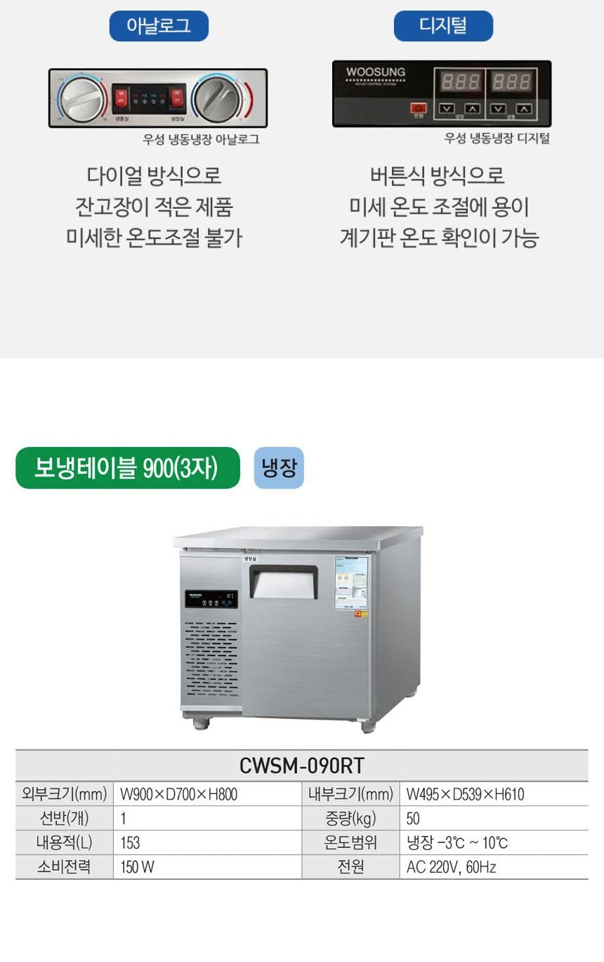 업소용 냉장고 내부스텐 153L 상세