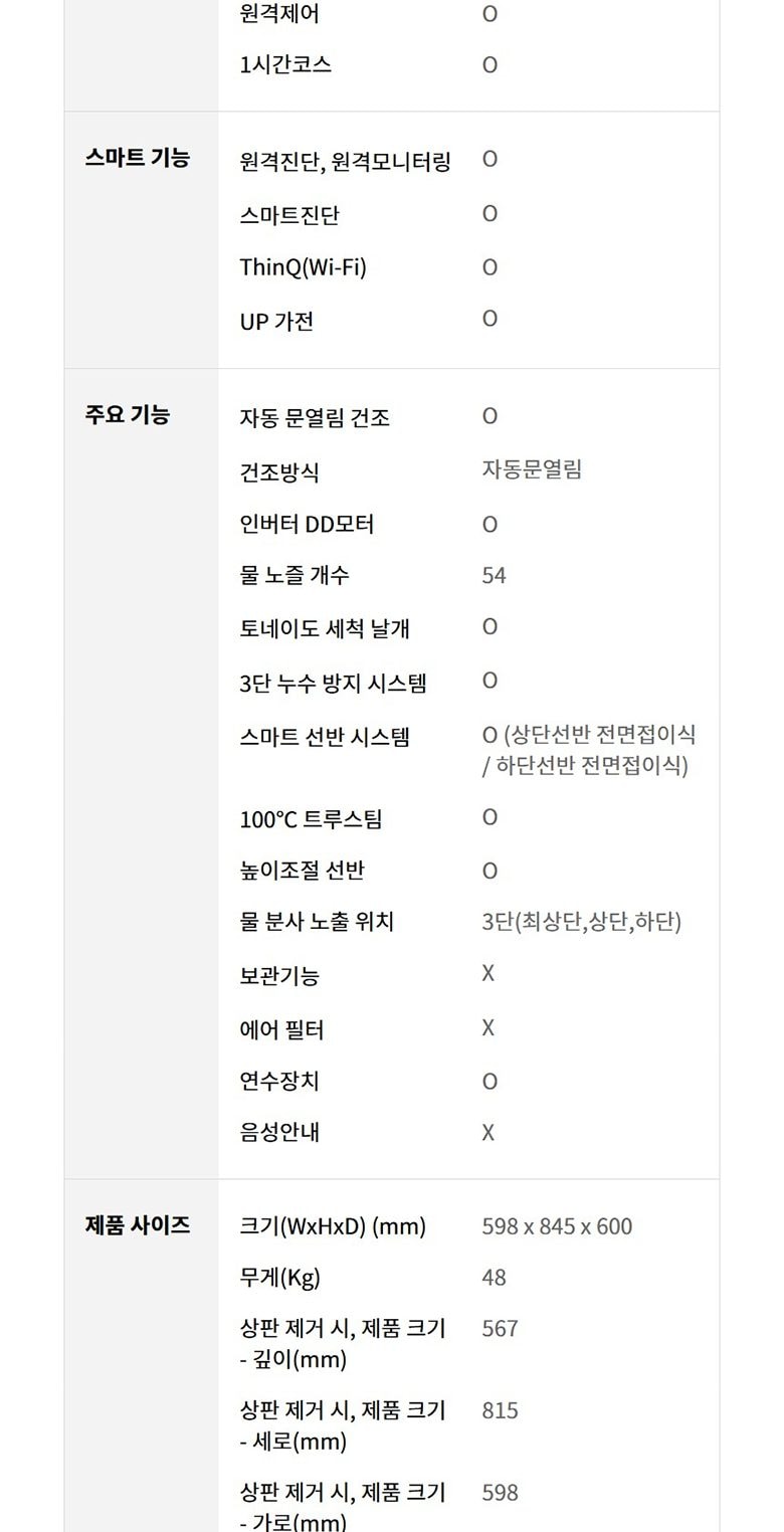 LG 디오스 오브제컬렉션 식기세척기 프리스탠딩/14인용 상세