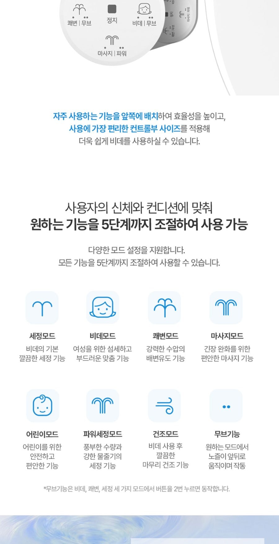 세스코 바디케어 살균 방수비데V2 상세