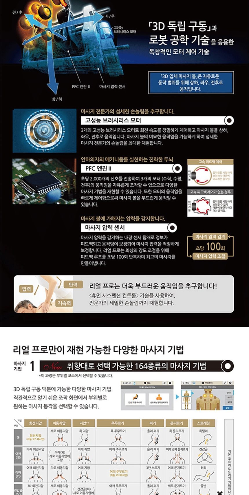 안마의자 블랙 상세
