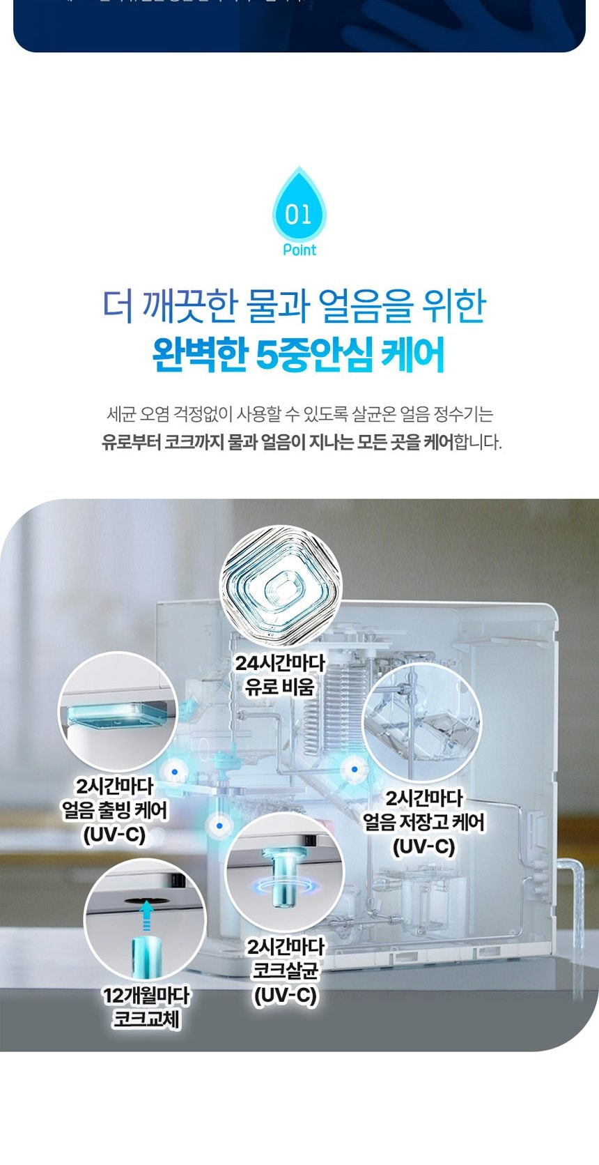 세스코 살균온 얼음정수기 상세